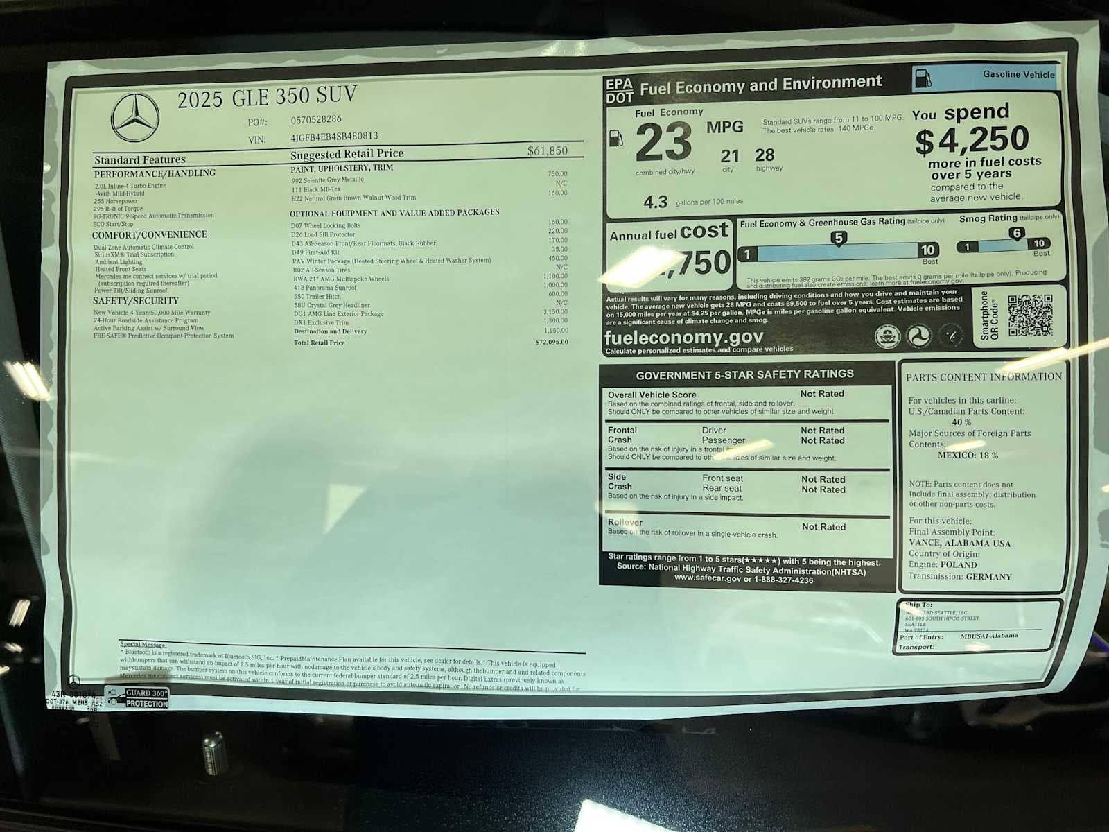 2025 Mercedes-Benz GLE GLE 350