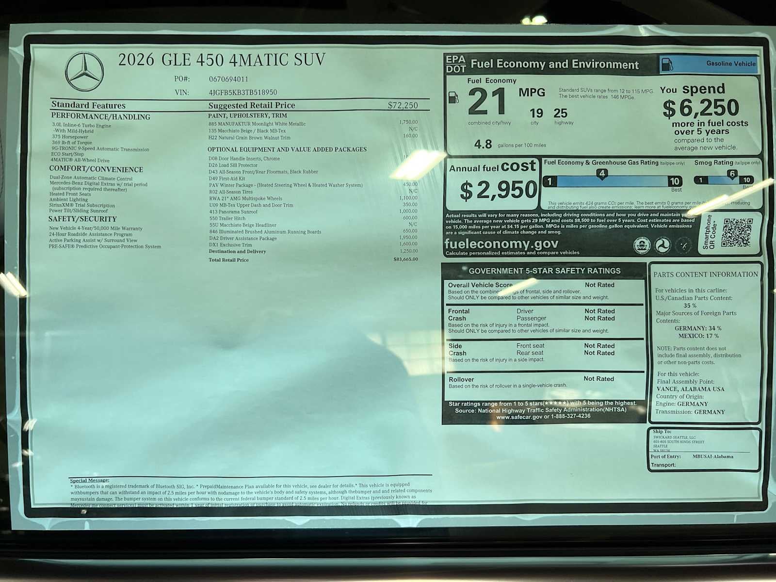 2026 Mercedes-Benz GLE GLE 450