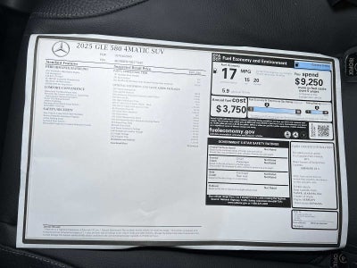 2025 Mercedes-Benz GLE GLE 580