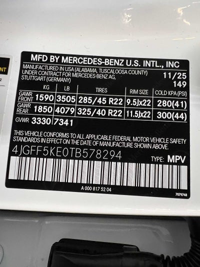 2026 Mercedes-Benz GLS GLS 450