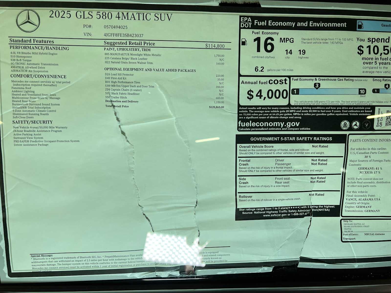 2025 Mercedes-Benz GLS GLS 580