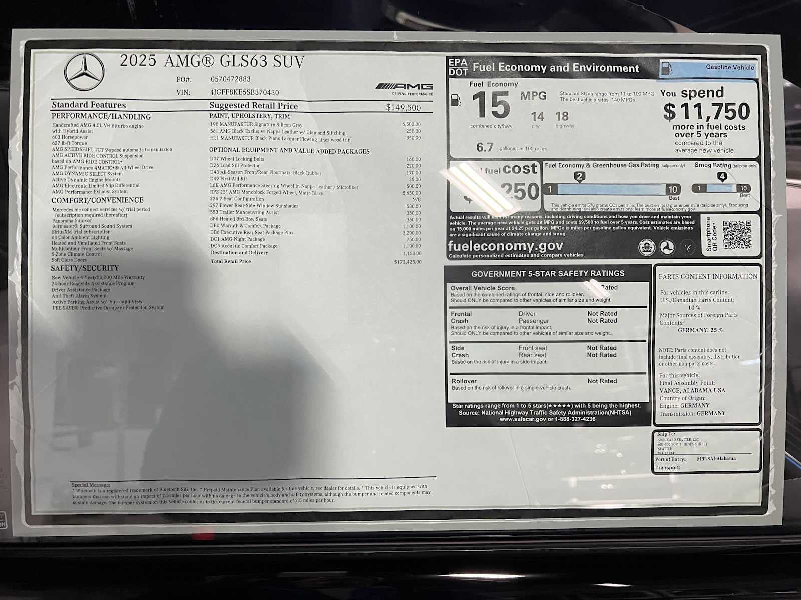 2025 Mercedes-Benz GLS AMG® GLS 63