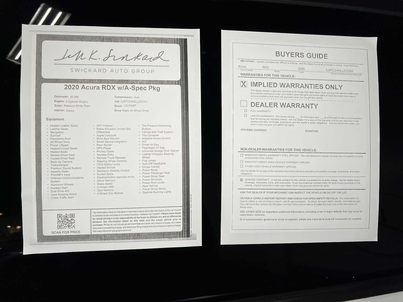 2020 Acura RDX w/A-Spec Pkg