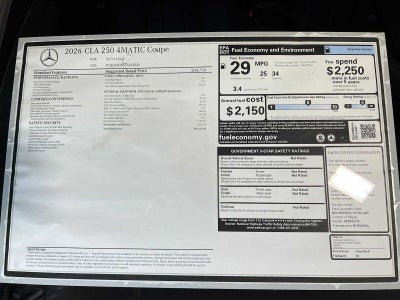 2026 Mercedes-Benz CLA CLA 250