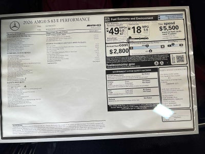 2026 Mercedes-Benz S-Class AMG® S 63 E