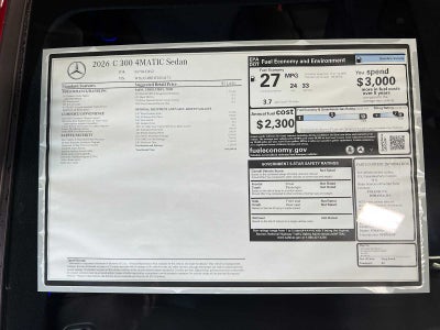 2026 Mercedes-Benz C-Class C 300