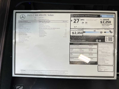 2025 Mercedes-Benz C-Class C 300