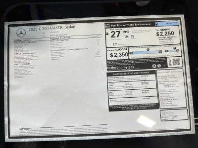 2025 Mercedes-Benz C-Class C 300