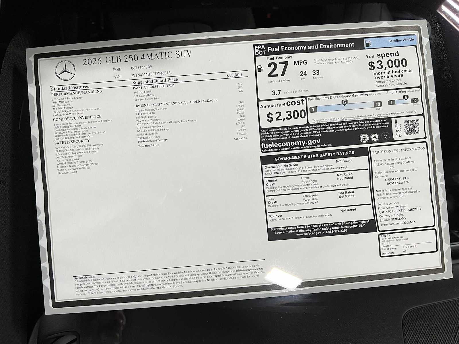 2026 Mercedes-Benz GLB GLB 250