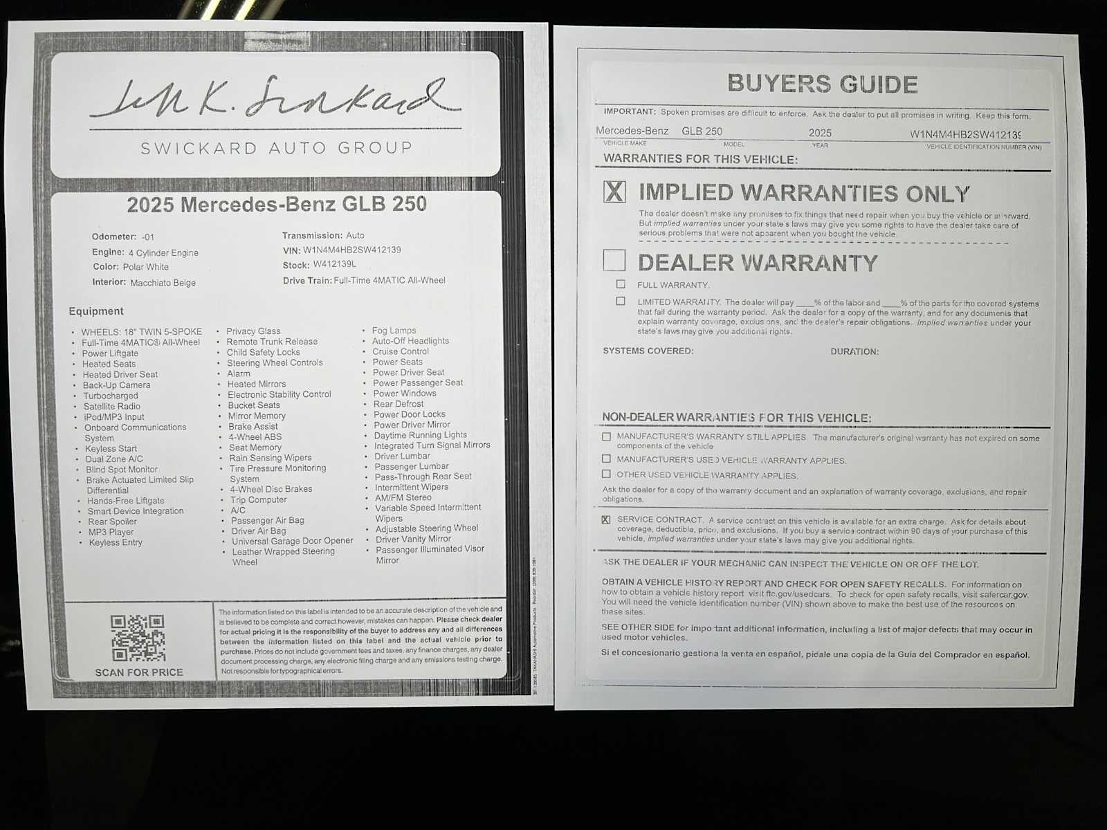 2025 Mercedes-Benz GLB GLB 250