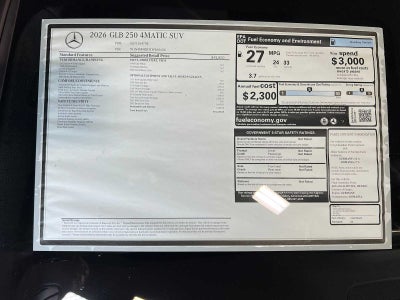 2026 Mercedes-Benz GLB GLB 250