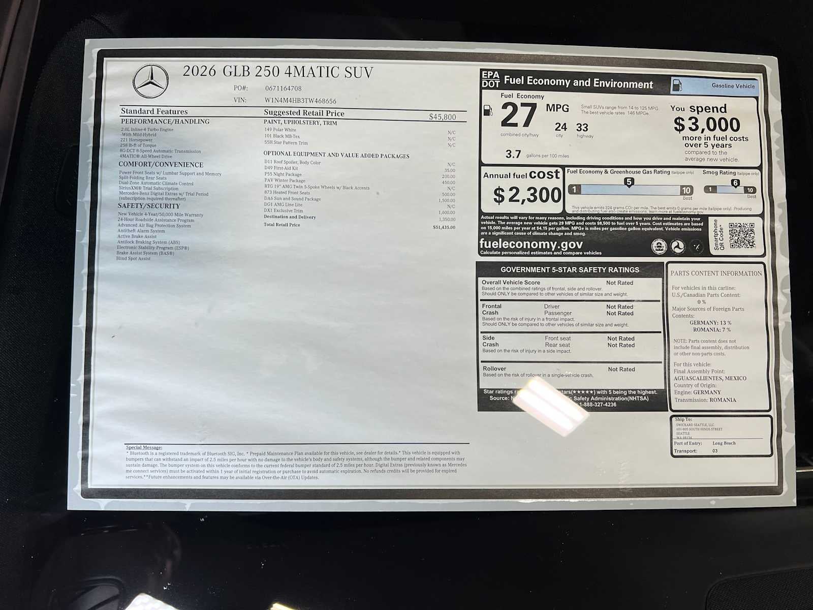 2026 Mercedes-Benz GLB GLB 250