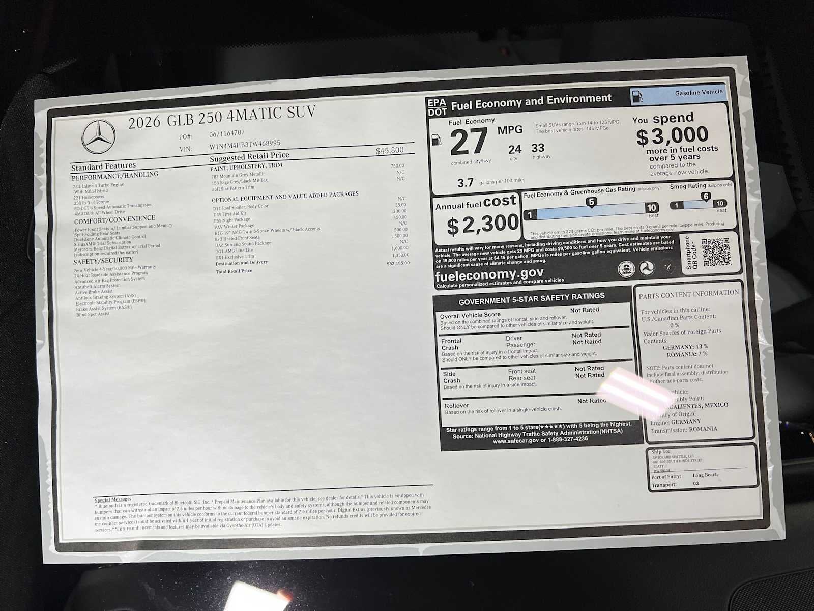 2026 Mercedes-Benz GLB GLB 250