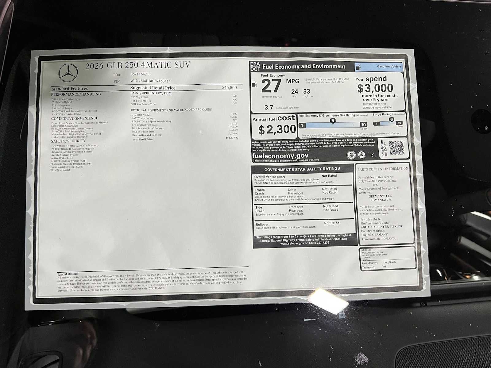 2026 Mercedes-Benz GLB GLB 250