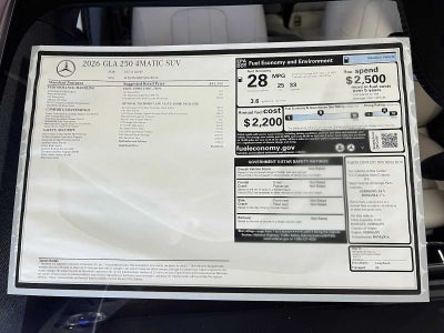 2026 Mercedes-Benz GLA GLA 250