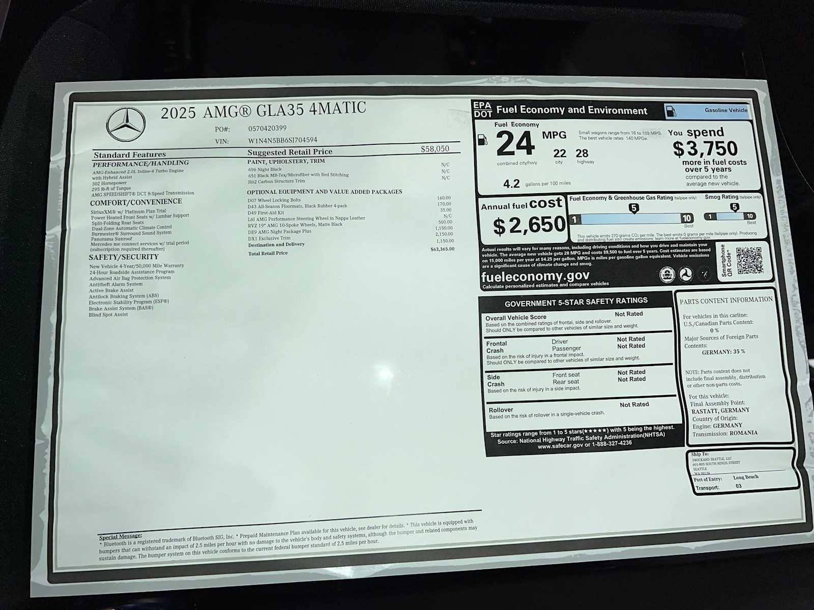 2025 Mercedes-Benz GLA AMG® GLA 35