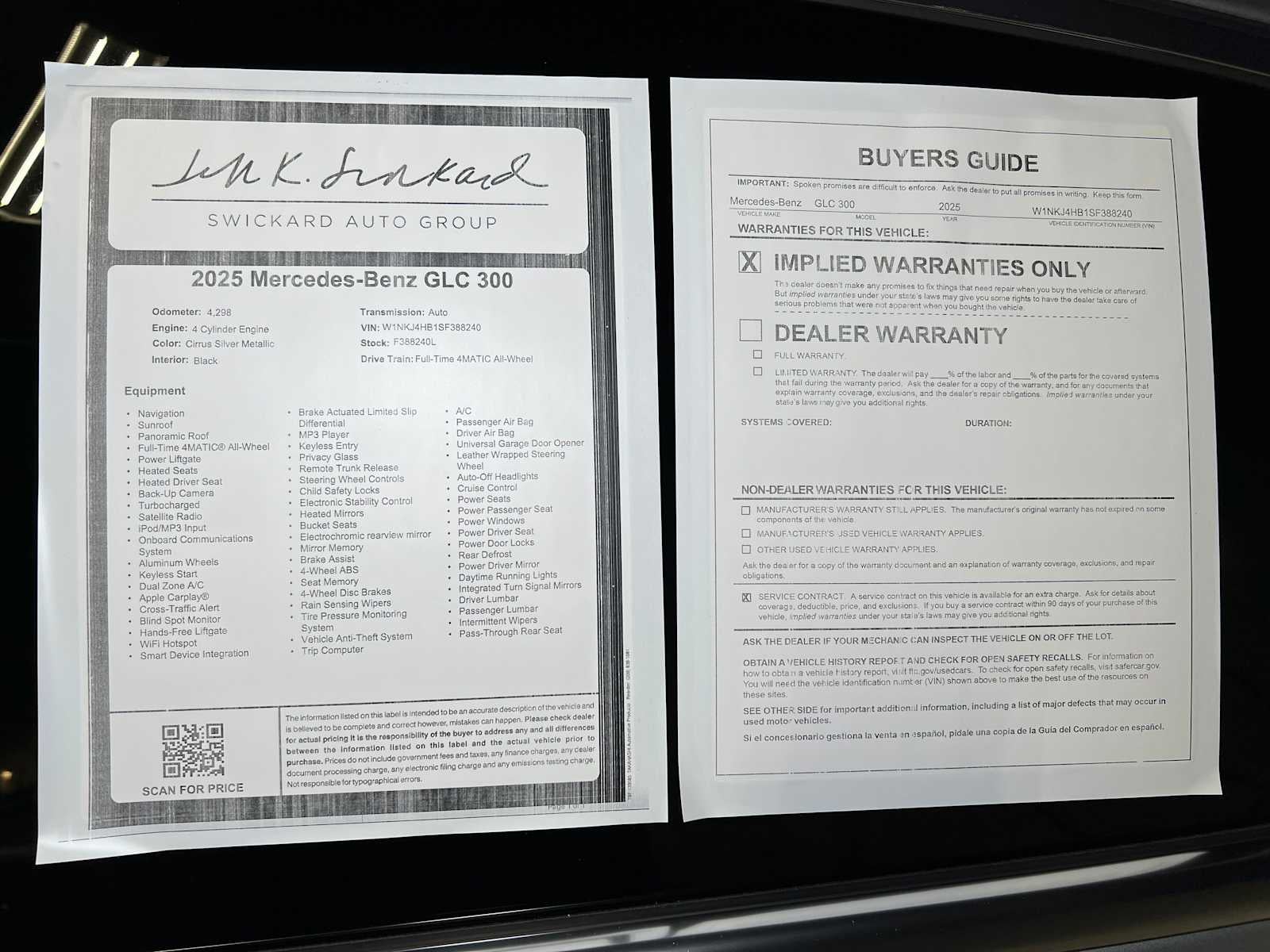 2025 Mercedes-Benz GLC GLC 300