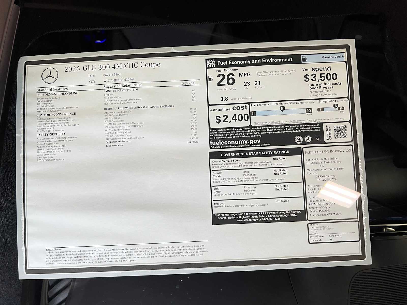 2026 Mercedes-Benz GLC GLC 300