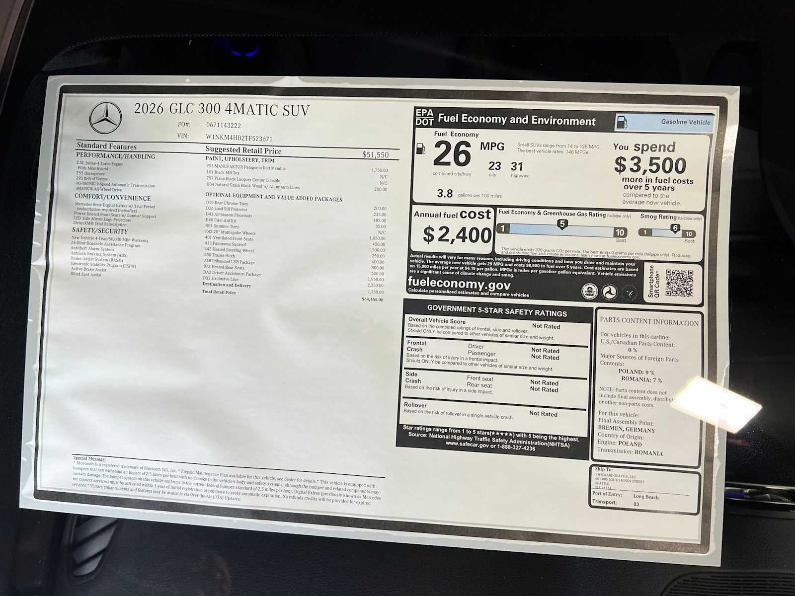 2026 Mercedes-Benz GLC GLC 300