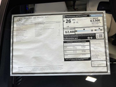 2026 Mercedes-Benz GLC GLC 300