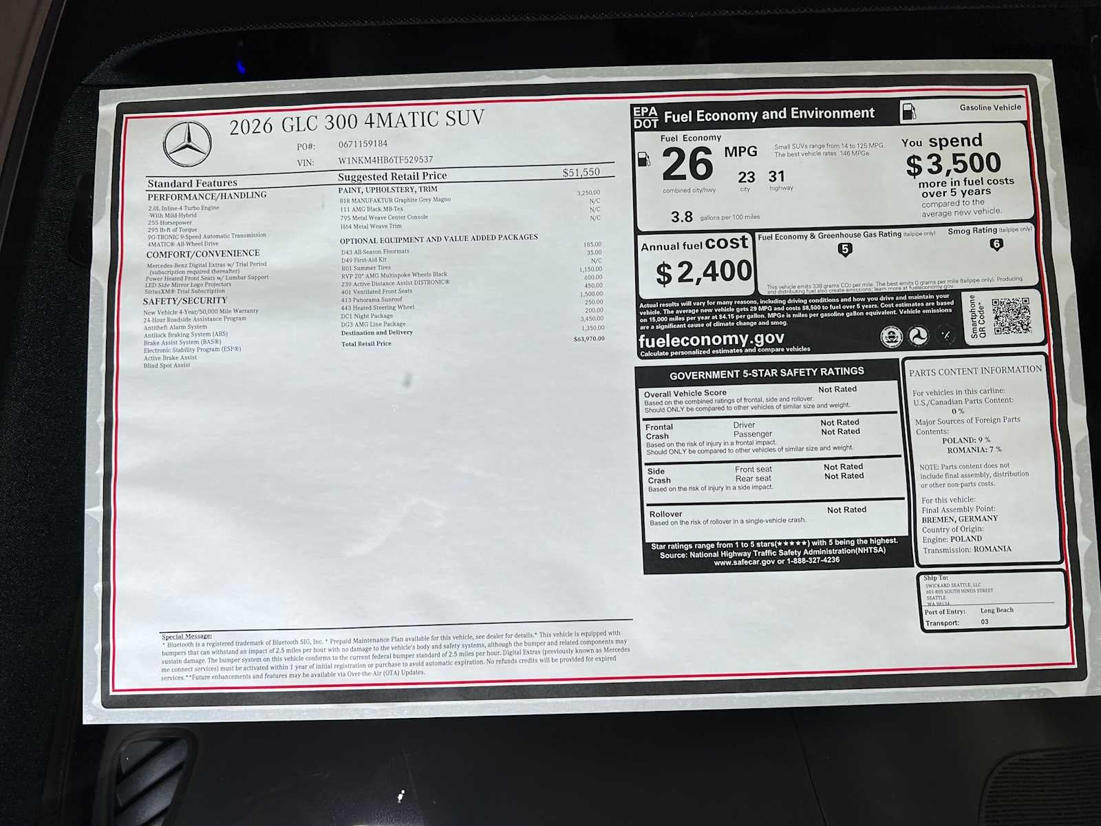 2026 Mercedes-Benz GLC GLC 300