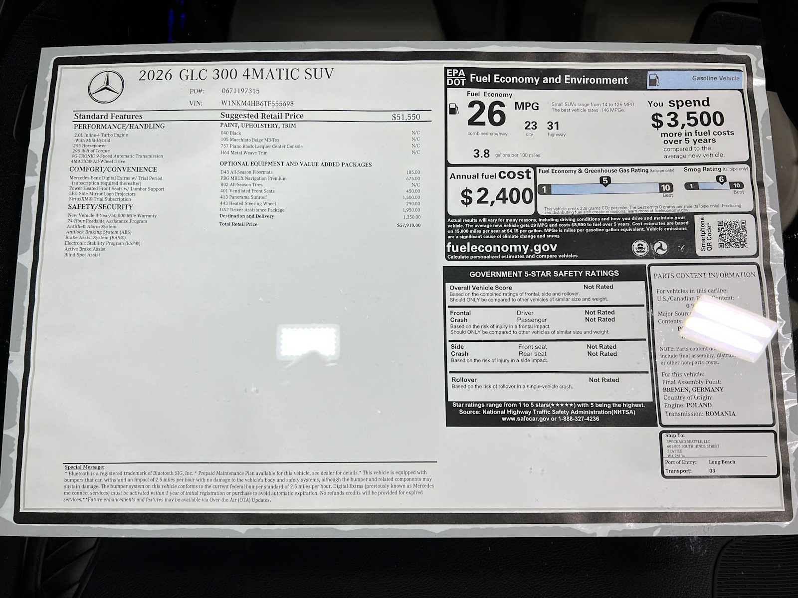 2026 Mercedes-Benz GLC GLC 300
