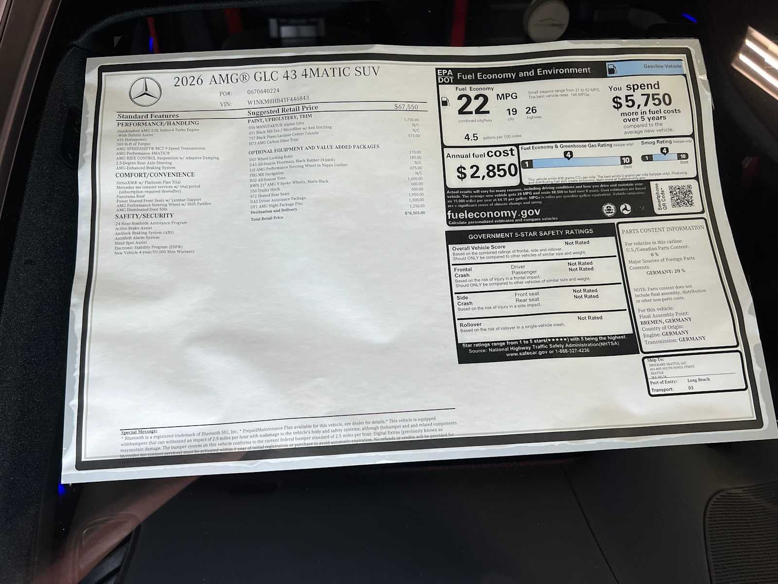 2026 Mercedes-Benz GLC AMG® GLC 43