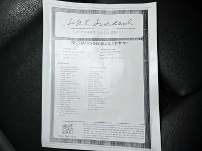 2025 Mercedes-Benz Sprinter 2500 Standard Roof I4 Diesel 144" RWD