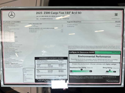 2025 Mercedes-Benz Sprinter 2500 Standard Roof I4 Diesel 144" RWD