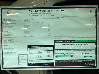2025 Mercedes-Benz Sprinter 2500 Standard Roof I4 Diesel 144" RWD