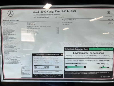 2025 Mercedes-Benz Sprinter 2500 Standard Roof I4 Diesel 144" RWD