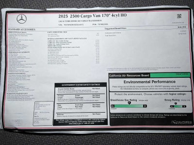 2025 Mercedes-Benz Sprinter 2500 High Roof I4 Diesel HO 170" RWD