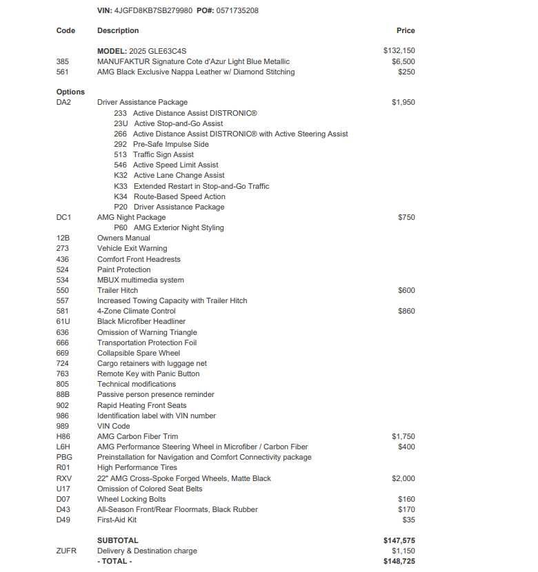 2025 Mercedes-Benz GLE AMG® GLE 63 S