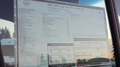 2026 Mercedes-Benz Sprinter 2500 Standard Roof I4 Diesel HO 144" AWD