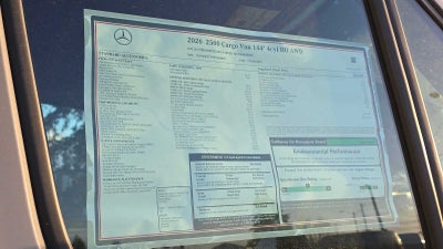 2026 Mercedes-Benz Sprinter 2500 Standard Roof I4 Diesel HO 144" AWD