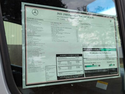 2025 Mercedes-Benz Sprinter 2500 Standard Roof I4 Diesel HO 144" RWD