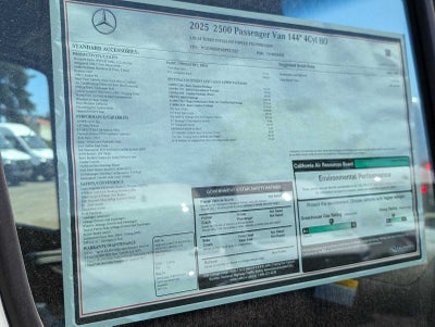 2025 Mercedes-Benz Sprinter 2500 Standard Roof I4 Diesel HO 144" RWD