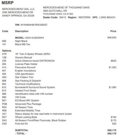 2024 Mercedes-Benz GLB GLB 250