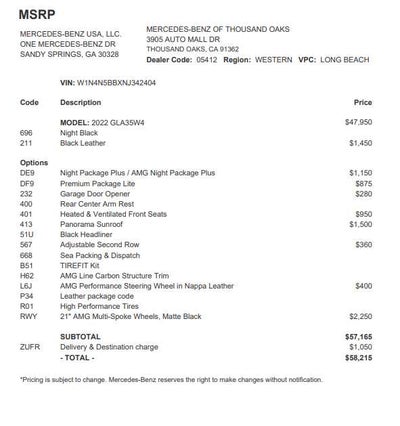 2022 Mercedes-Benz GLA AMG® GLA 35