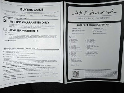 2023 Ford Transit Cargo Van T-250 130" Med Rf 9070 GVWR AWD