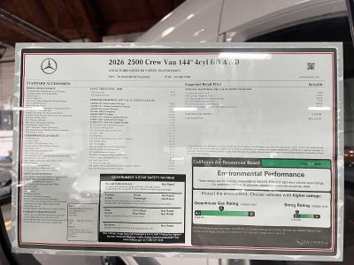 2026 Mercedes-Benz Sprinter 2500 Standard Roof I4 Diesel HO 144 AWD