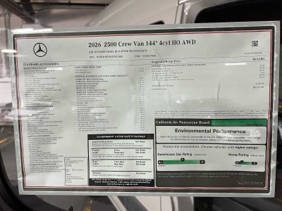 2026 Mercedes-Benz Sprinter Crew 2500 Standard Roof I4 Diesel HO 144 AWD