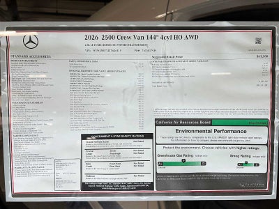 2026 Mercedes-Benz Sprinter Crew 2500 Standard Roof I4 Diesel HO 144 AWD