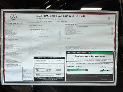 2026 Mercedes-Benz Sprinter 2500 Standard Roof I4 Diesel HO 144" AWD
