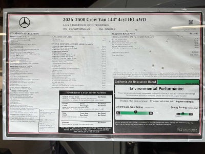 2026 Mercedes-Benz Sprinter Crew 2500 Standard Roof I4 Diesel HO 144 AWD