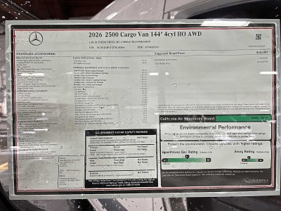 2026 Mercedes-Benz Sprinter 2500 Standard Roof I4 Diesel HO 144 AWD