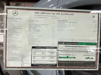 2026 Mercedes-Benz Sprinter 2500 Standard Roof I4 Diesel HO 144 AWD