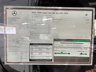 2026 Mercedes-Benz Sprinter 2500 Standard Roof I4 Diesel HO 144 AWD