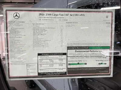 2026 Mercedes-Benz Sprinter Cargo 2500 Standard Roof I4 Diesel HO 144 AWD