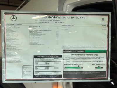 2026 Mercedes-Benz Sprinter Cab Chassis 3500XD Standard Roof I4 Diesel HO 170 AWD